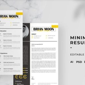 Black Yellow Resume